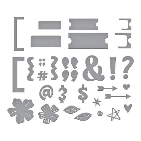 Spellbinders - Stanzschablone "Punctuation & Icons" Dies