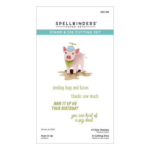 Spellbinders - Stempelset & Stanzschablone "Ham It Up Jambon" Clear Stamps & Dies