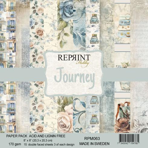 Reprint - Designpapier "Journey" Paper Pack 8x8 Inch - 12 Bogen