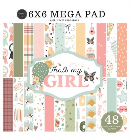 Carta Bella - Designpapier "That's My Girl" Cardmakers Mega Pad 6x6 Inch - 48 Bogen