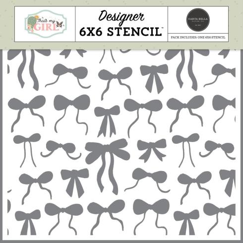 Carta Bella - Schablone 6x6 Inch "The Best Bows" Stencil