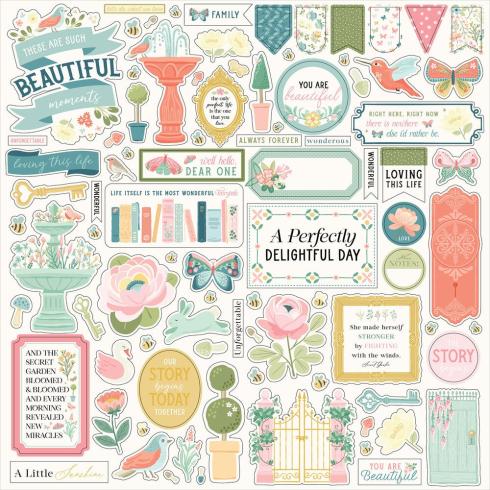 Carta Bella - Aufkleber "Secret Garden" Element Stickers 