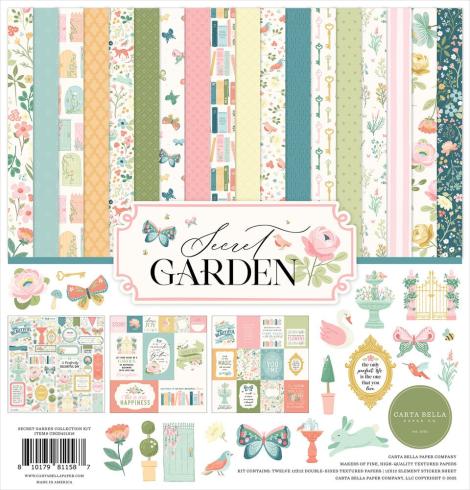 Carta Bella - Designpapier "Secret Garden" Collection Kit 12x12 Inch - 12 Bogen  