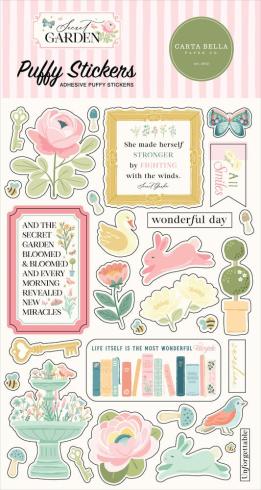 Carta Bella  - Aufkleber "Secret Garden" Puffy Stickers