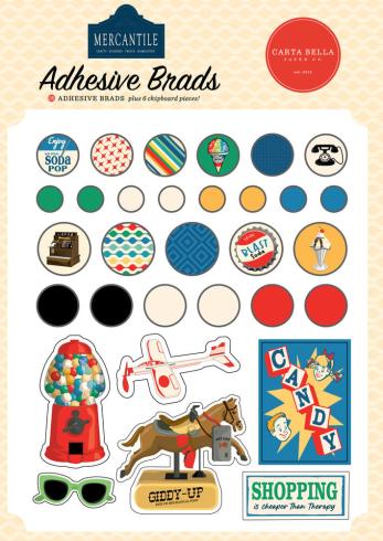 Carta Bella - Adhesive Brads "Mercantile"