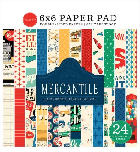 Carta Bella - Designpapier "Mercantile" Paper Pad 6x6 Inch - 24 Bogen