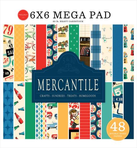 Carta Bella - Designpapier "Mercantile" Cardmakers Mega Pad 6x6 Inch - 48 Bogen