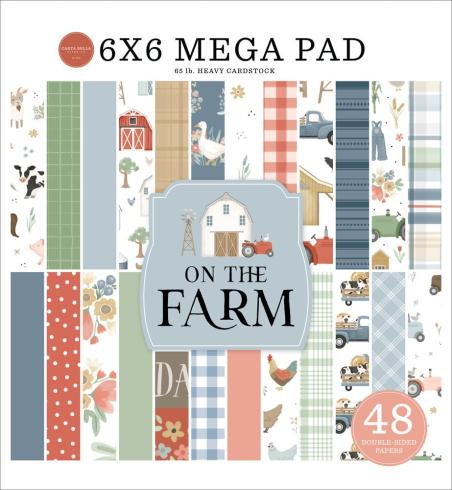 Carta Bella - Designpapier "On The Farm" Cardmakers Mega Pad 6x6 Inch - 48 Bogen