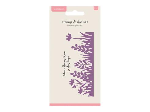 Crafters Companion - Stempelset & Stanzschablone "Blooming Flowers" Stamp & Dies