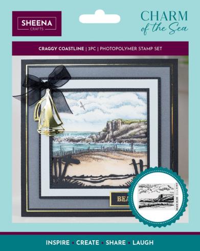 Crafters Companion - Stempelset "Craggy Coastline" Clear Stamps Design by Sheena Douglass