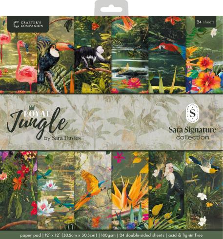 Crafters Companion - Designpapier "Royal Jungle" Paper Pack 12x12 Inch - 24 Bogen