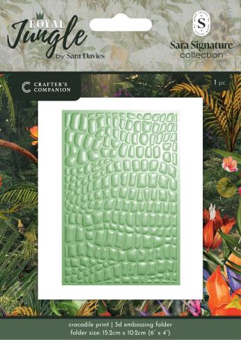 Crafters Companion - Prägefolder "Crocodile Print" 3D Embossingfolder