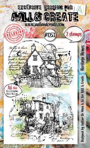 AALL and Create - Stempelset A6 "Heritage Homes" Clear Stamps