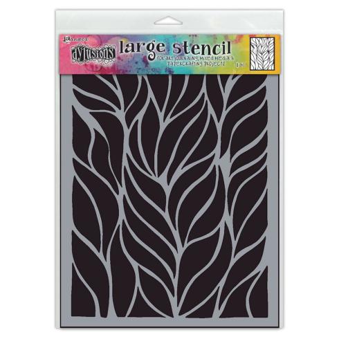 Ranger - Schablone 9x12 Inch "Fronds of Fun" Dylusions Stencil