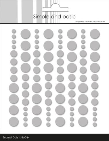 Simple and Basic - Adhesive Enamel Dots "Light Grey"