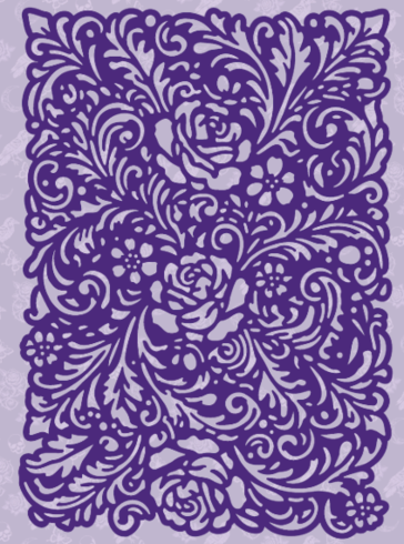 Dawn Bibby - Schablone "Rose Damask" Stencil