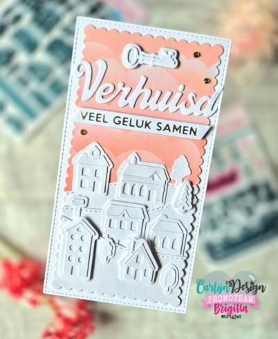 Carlijn Design - Stanzschablone "Verhuisd" Dies 