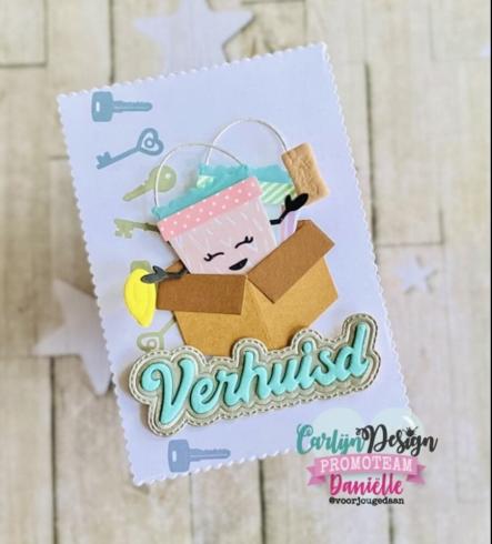 Carlijn Design - Stanzschablone "Verhuisd" Dies 