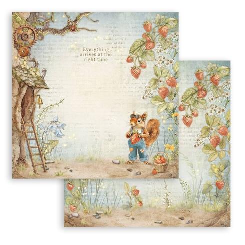 Stamperia - Designpapier "Hidden Grove" Paper Pack 8x8 Inch - 10 Bogen