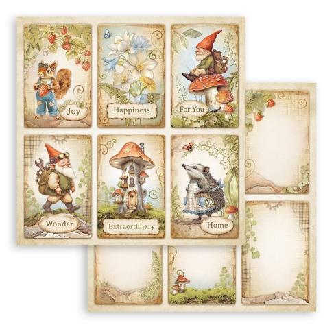 Stamperia - Designpapier "Hidden Grove" Paper Pack 8x8 Inch - 10 Bogen