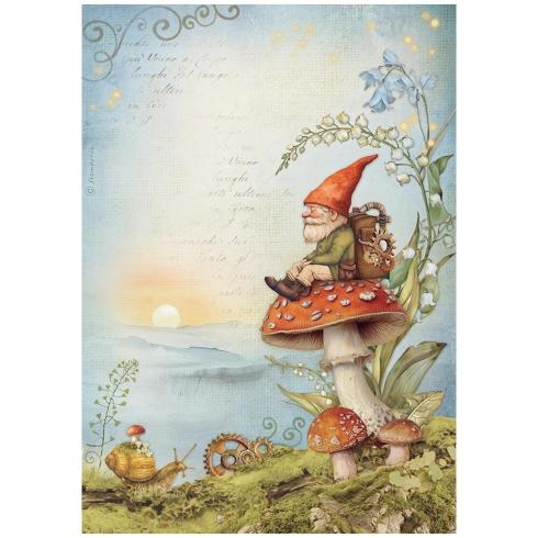 Stamperia - Decopatch Papier "Gnome" Decoupage A4 - 6 Bogen  