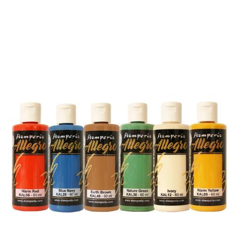 Stamperia - Acrylfarbe "Hidden Grove" Allegro Paint Kit 6x60 ml