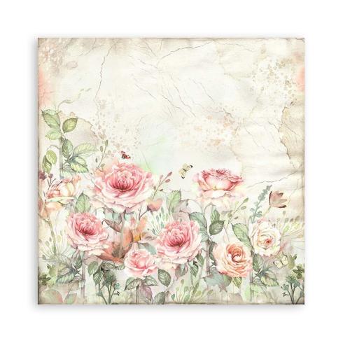 Stamperia - Designpapier "House of Roses" Maxi Paper Pack 8x8 Inch - 22 Bogen