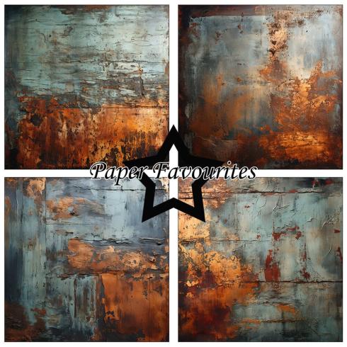 Paper Favourites - Designpapier "Rusty Copper" Paper Pack 12x12 Inch 8 Bogen