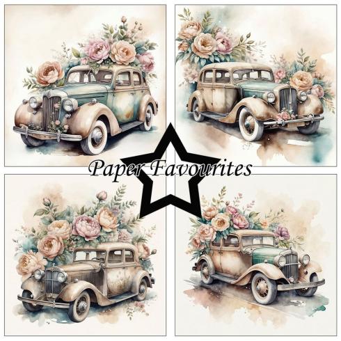 Paper Favourites - Designpapier "Vintage Car" Paper Pack 6x6 Inch - 24 Bogen