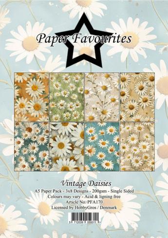 Paper Favourites - Designpapier "Vintage Daisies" Paper Pack A5 - 24 Bogen