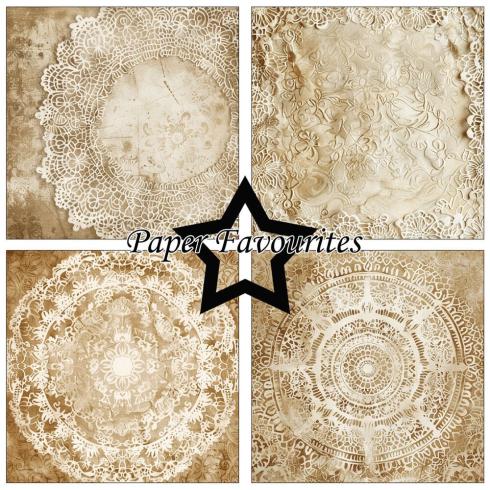 Paper Favourites - Designpapier "Vintage Doily Lace" Paper Pack 12x12 Inch 8 Bogen