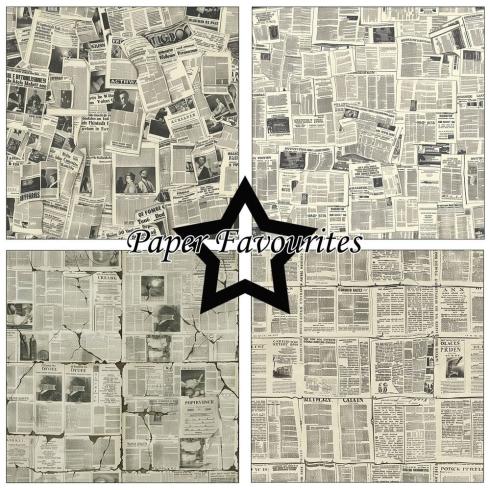 Paper Favourites - Designpapier "Vintage Newspaper" Paper Pack 12x12 Inch 8 Bogen