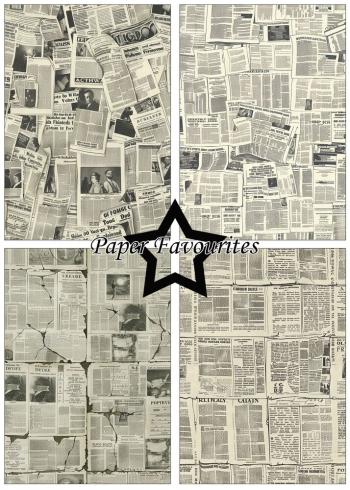 Paper Favourites - Designpapier "Vintage Newspaper" Paper Pack A5 - 24 Bogen