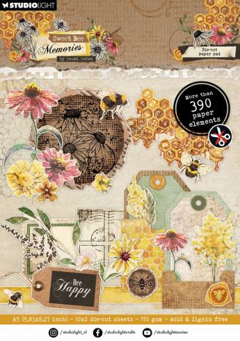 Studio Light - Stanzteile "Sweet Bee Memories" Die Cut Block - 10 Bogen