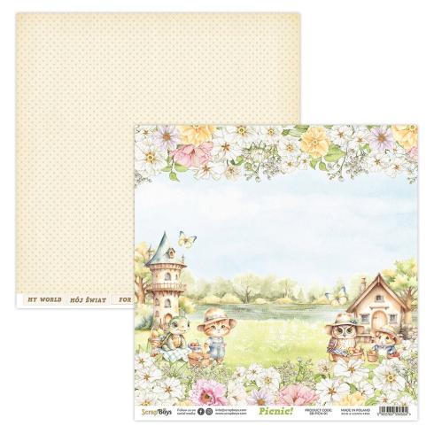 ScrapBoys - Designpapier "Picnic!" Paper Pack 8x8 Inch - 12 Bogen