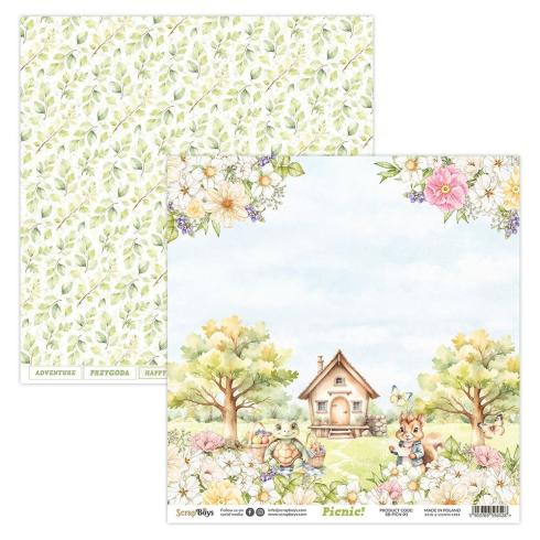 ScrapBoys - Designpapier "Picnic!" Paper Pack 8x8 Inch - 12 Bogen