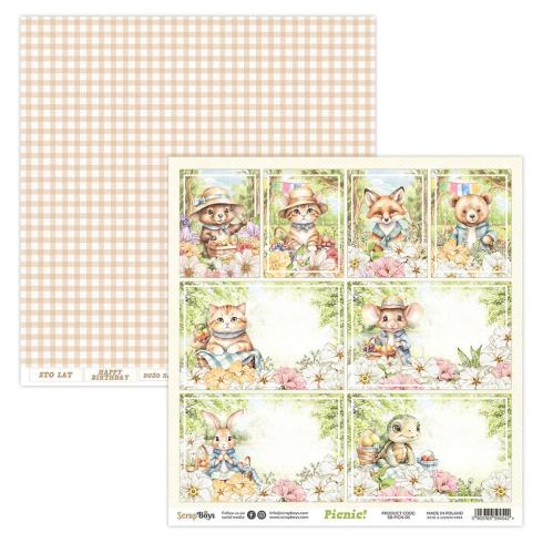 ScrapBoys - Designpapier "Picnic!" Paper Pack 8x8 Inch - 12 Bogen