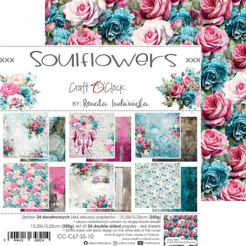 Craft OClock - Designpapier "Soulflowers" Paper Pack 6x6 Inch - 24 Bogen