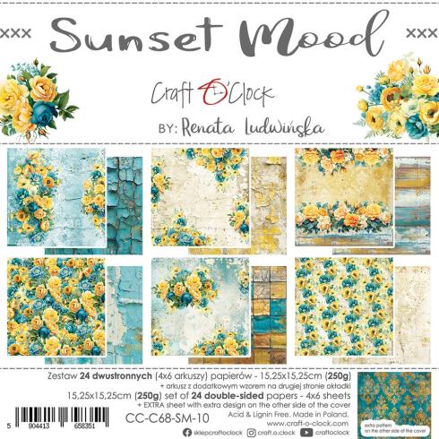 Craft OClock - Designpapier "Sunset Mood" Paper Pack 6x6 Inch - 24 Bogen