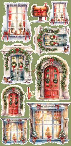 Craft OClock - Ausschneidebogen "Christmas Everywhere" Extra Set Flowers & More - 18 Bogen