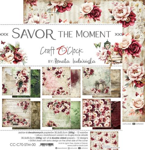 Craft OClock - Designpapier "Savor The Moment" Paper Pack 12x12 Inch - 6 Bogen