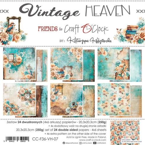 Craft OClock - Designpapier "Vintage Heaven" Paper Pack 8x8 Inch - 24 Bogen