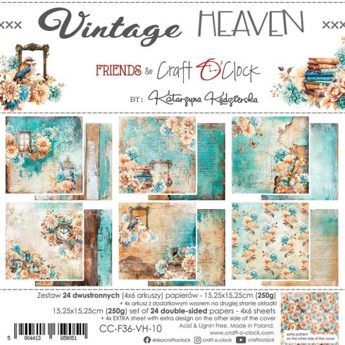 Craft OClock - Designpapier "Vintage Heaven" Paper Pack 6x6 Inch - 24 Bogen