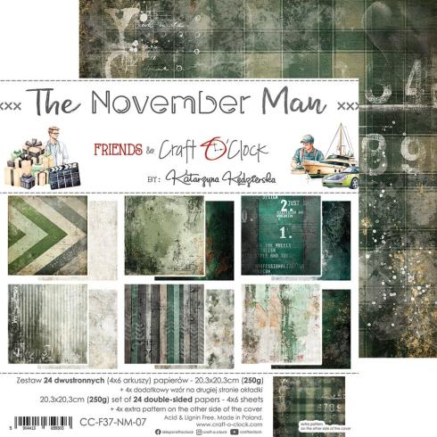 Craft OClock - Designpapier "The November Man" Paper Pack 8x8 Inch - 24 Bogen