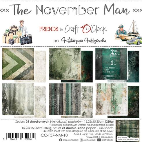 Craft OClock - Designpapier "The November Man" Paper Pack 6x6 Inch - 24 Bogen