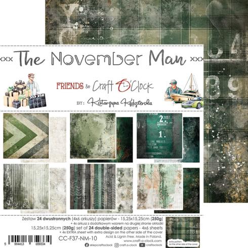 Craft OClock - Designpapier "The November Man" Paper Pack 6x6 Inch - 24 Bogen