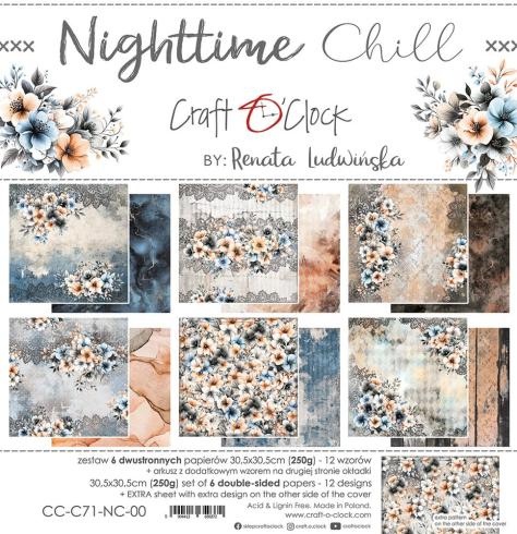 Craft OClock - Designpapier "Nighttime Chill" Paper Pack 12x12 Inch - 6 Bogen