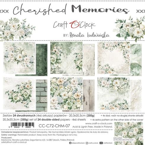 Craft OClock - Designpapier "Cherished Memories" Paper Pack 8x8 Inch - 24 Bogen