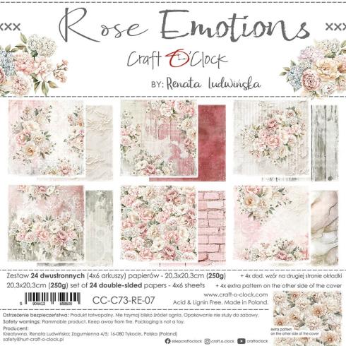 Craft OClock - Designpapier "Rose Emotions" Paper Pack 8x8 Inch - 24 Bogen