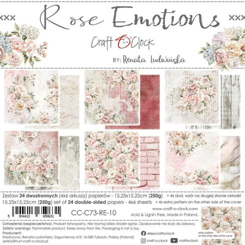 Craft OClock - Designpapier "Rose Emotions" Paper Pack 6x6 Inch - 24 Bogen